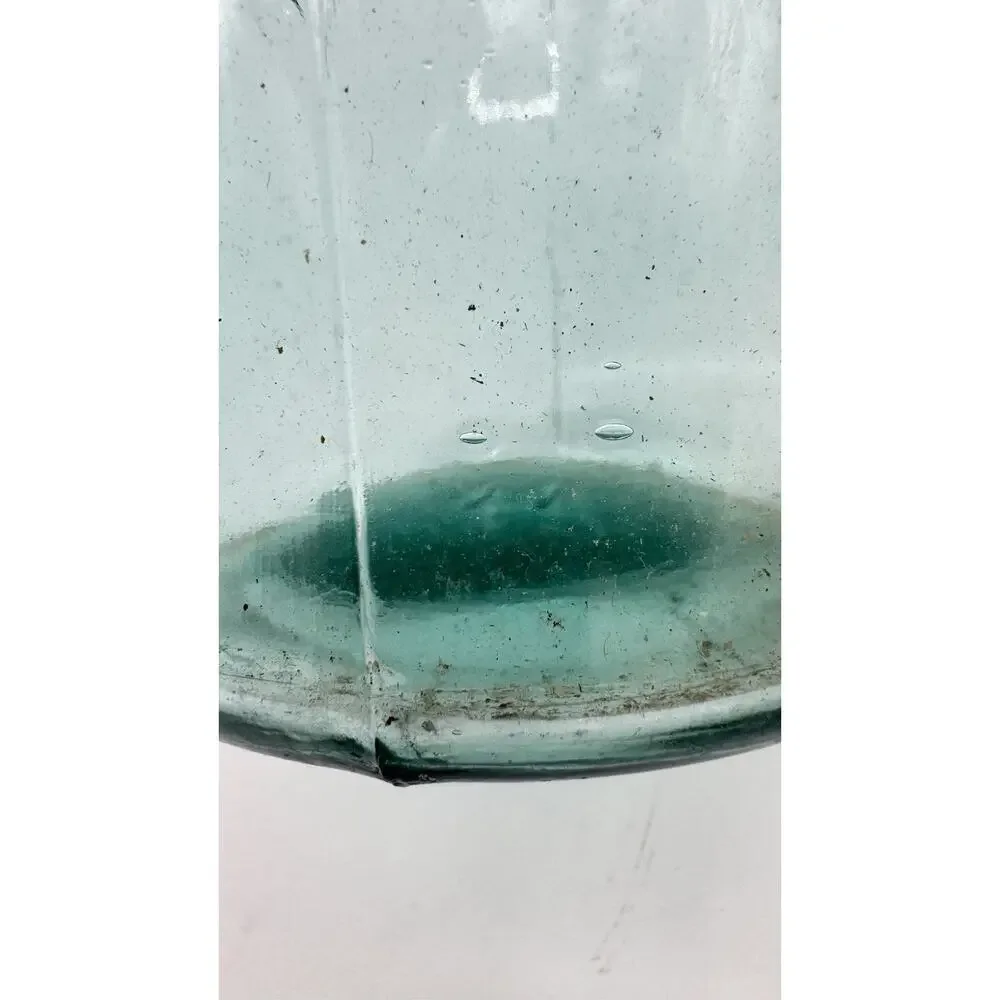 Vintage Ball Mason Jar Aqua Blue Glass Zinc Lid Early 1900s Lots of Bubbles RARE